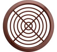 MKK Grille d'aération pour meubles - Diamètre : 70 mm - Protection contre l'humidité - Protection contre les mites - Entretoises transversales - Bride - Aération et ventilation (marron)