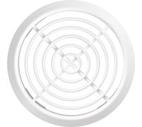 MKK Grille d'aération pour meubles - Diamètre : 70 mm - Protection contre l'humidité - Protection contre les mites - Entretoises transversales - Bride - Aération et ventilation (blanc)