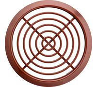 MKK Grille d'aération pour meubles - Diamètre : 70 mm - Protection contre l'humidité - Protection contre les mites - Bride - Aération et ventilation (rouge brique)