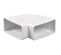 MKK Kanalbogen 90° Grad Horizontal Lüftungskanal 55 x 110 mm Abluft Zuluft Flach-...