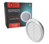 MKK Lüftungsgitter Garage ASA Kunststoff weiß Ø 110 mm Tür Bad WC Zuluft Abluft r...