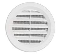 MKK Lüftungsgitter Garage ASA Kunststoff weiß Ø 75 mm Tür Bad WC Zuluft Abluft ru...