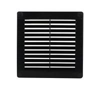 MKK Lüftungsgitter Gitter Abluftgitter Lamellengitter Belüftung Entlüftung Zuluftgitter Abluft eckig 150 x 150 mm Insektenschutz wählbar Anthrazit/Graphit Nein