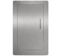 MKK Trappe d'inspection en acier inoxydable brossé - Fermeture de carte européenne - Pour pièces humides - Chauffage électrique - 200 x 300 mm