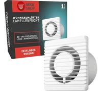 MKK VONLIS Ventilateur de salle de bain Ø 100, 110, 125 mm, clapet anti-retour, différentes fonctions (câble + interrupteur, Ø 90 mm)