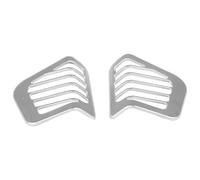 MKKDYC Décoration Sortie d'air Compatible avec Jeep pour Wrangler JL JT 2018 2019 2020 2021 Tableau De Bord Intérieur De Voiture, Couvercle De Sortie d'air AC, Accessoires De Décoration Argentés