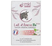 MKL Green Nature Savon végétal surgras Lait d'ânesse bio Fleur de coton 100 g