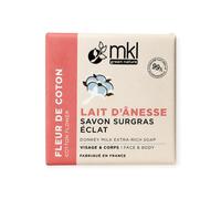 MKL green nature Savon Surgras Éclat Lait D'ânesse Fleur de coton 100g