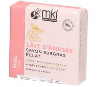 MKL Green Nature Lait D'Ânesse Du Gers Savon Végétal Surgras Miel Bio 100g