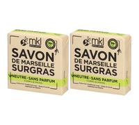 MKL Savon de Marseille Surgras - Neutre Sans Parfum 2x100 g