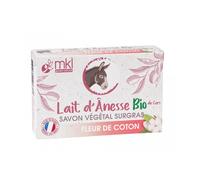 MKL Green Nature Savon végétal surgras Lait d'ânesse bio Fleur de coton 100 g