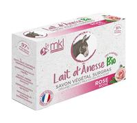 MKL Green Nature Lait D'Ânesse Du Gers Savon Végétal Surgras Rose Bio 100g