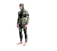MKLHAVB Combinaisons de plongée for Hommes en néoprène 1,5/3 mm avec Capuche Chaude, Fendue, for la Chasse, Le Surf et la pêche(Orange,XL)