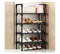 MKLHAVB Etagere Chaussure Étagère à Chaussures surélevée Noire, Petite Armoire Simple Multicouche, entrée de Maison, logement locatif(45x28x79cm)
