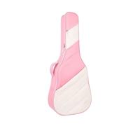 MKLHAVB Housse for Guitare Acoustique 41 Pouces, idéale for Les chansons Folk. de Protection Robuste for et Piano 40, Format Sac à Dos épais(Pink with Rice White)