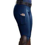 MKLHAVB Pantalons d'équitation for Femmes et Hommes, Pantalons Taille Haute, Culottes d'équitation élastiques(Blue,M)