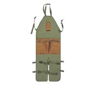 MKLHAVB Tablier de Jambières de Jardinage, Multi-Poches, Protection des Jambes, Tablier de Cuisine et de Menuiserie, Tablier Barbecue, Vintage-inspiré, Vert, Unisex, Taille Unique