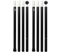 MKLHAVB Tente de Camping en Alliage d'aluminium de 2.8m, Poteau réglable Dia.33mm, 4 Sections, auvent extérieur Rouge, abri, poteaux de Support Principaux(Black)