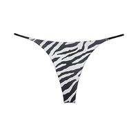 MKLQLS 1 Pcs Femmes Strings Culottes Lingerie sans Couture Sexy Taille Basse String G Cordes Culottes Invisible Solide Couleur Hipster Bikini sous-Vêtements Culotte, zèbre, S (40,45 kg)