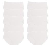 MKLQLS Lot de 10 sous-Vêtements Respirants sans Couture pour Femmes Culottes Élégantes Invisibles Extensibles Invisibles Confortables Douces Blanches L
