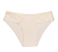 MKLQLS sous-Vêtements sans Couture pour Femmes Slips Sexy en Dentelle Culottes Fines et Invisibles Grande Taille Culottes Douces Taille Basse Respirantes Beige M