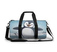 MKLYR Sac de sport pour homme et femme, sac d'entraînement imprimé pingouin heureux, petit sac de voyage pour voyage de nuit, sac de week-end, article personnel, grand sac de sport, 45 cm/22,9 cm/22,9
