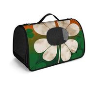 MKLYR Sac de transport pour animal de compagnie, motif de feuille imprimé pour animal domestique, sac à main en maille respirante, coussin doux, sac de voyage pour animal de compagnie, sac de