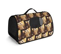MKLYR Sac de transport pour animal de compagnie, motif gros yeux regardant vers le haut, sac à main en maille respirante, coussin doux, sac de voyage portable pour chat et petit chien, 45 x 26 x 23,5