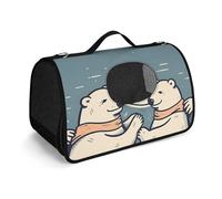 MKLYR Sac de transport pour animal de compagnie, motif ours dansant, sac à main en maille respirante, coussin doux, sac de voyage pour animal domestique pour chat et petit chien, 45 x 26 x 23,5 cm