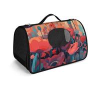 MKLYR Sac de transport pour animal de compagnie, motif pêche et jaune, sac à main fonctionnel pour animal domestique, coussin en maille respirante, sac de voyage portable pour chat et petit chien, 45