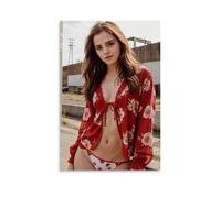 MKLYUA Emma Watson Poster sur toile classique imperméable à l'eau et à la décoloration Décoration murale universelle Cadeau à un ami ou un professeur 20 x 30 cm Sans cadre