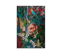 MKLYUA Henri Rousseau Poster sur toile de paysage exotique imperméable à l'eau Décoration murale universelle Peinture à offrir à un ami ou un professeur 50 x 75 cm Sans cadre