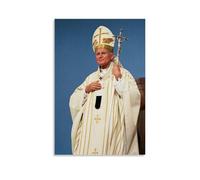 MKLYUA Poster sur toile du pape Jean-Paul II - Décoration murale classique imperméable à l'eau - Décoration murale universelle - Cadeau idéal pour un ami ou un professeur - 20 x 30 cm - Style sans