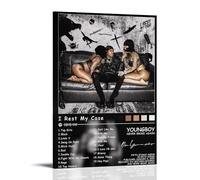 MKLYUA Poster sur toile « I Rest My Case YoungBoy Never Broke Again» - Décoration murale classique imperméable à l'eau - Décoration murale universelle à offrir à un ami ou un enseignant - 60 x 90 cm
