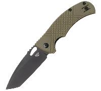 MKM CIRAS - Sandvick 14C28N LAME NOIRE REVÊTUE - OD GREEN G10 MK CR-GODB