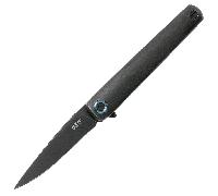 MKM FLAME Cadre en titane stonewash foncé BÖHLER M390 - DROP POINT MK FL01-TDSW
