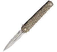 MKM FLAME LIGHT Cadre en titane et manche en Micarta vert toile BÖHLER M390 - DAGUE MK FL02L-GC