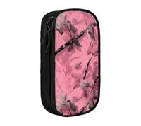 MKNAZ Belle trousse à crayons avec imprimé camouflage à double couche pour étudiants, artistes, école, bureau, université, noir, Noir , One Size, Cartable