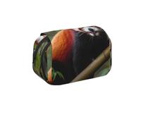 MKNAZ Jolie trousse à crayons à rabat - Double couche - Grande capacité avec double fermeture éclair - Pour étudiants, artistes et voyageurs, Petit panda rouge., Taille unique, Cartable