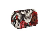 MKNAZ Présentation de divers motifs de légumes - Double couche de grande capacité avec double fermeture éclair - pour les étudiants, les artistes et les voyageurs, Tête de mort pour Halloween., Taille