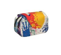 MKNAZ Présentation de divers motifs de légumes - Double couche de grande capacité avec double fermeture éclair - pour les étudiants, les artistes et les voyageurs, Impression à la main., Taille unique