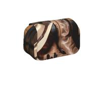 MKNAZ Trousse à crayons à rabat double couche avec double fermeture éclair pour étudiants, artistes et voyageurs, Bottes western de cowboy noires, Taille unique, Cartable