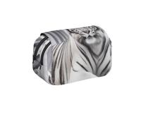MKNAZ Trousse à crayons à rabat double couche avec double fermeture éclair - Pour étudiants, artistes et voyageurs, Le tigre blanc sauvage, Taille unique, Cartable