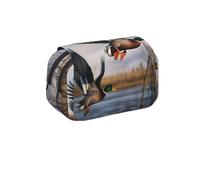 MKNAZ Trousse à crayons à rabat - Double couche - Grande capacité avec double fermeture éclair - Pour étudiants, artistes et voyageurs, Canards sauvages volants., Taille unique, Cartable