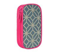 MKNAZ Trousse à crayons double couche avec motifs imprimés de couleur corail pour étudiants, artistes, école, bureau, université, noir, rose, One Size, Cartable