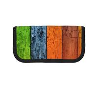 MKNAZ Trousse à crayons en toile imprimée drapeau feu d'artifice grande capacité pour stylos, papeterie, maquillage, trousse de maquillage pour l'école, le bureau, les voyages, cadeaux d'étudiant