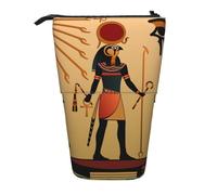 MKNAZ Trousse à crayons télescopique imprimée avec notes de musique - Trousse à crayons portable - Convient pour l'école et le bureau, Sun Old Egyptian Timeless Grace, One Size, Cartable