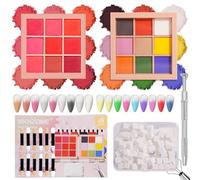 MKNZOME 18 Couleurs Poudre Chrome Ongle, 100Pcs Eponge Nail Art, Poudre Ongles Paillette Ongles Nail Art Professionnel Decoration Ongles Nail Art Pou La DéCoration D'Art Ongle Accessoire Ongle