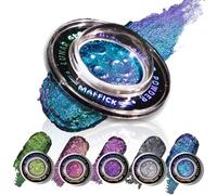 MKNZOME 5 Couleurs Fard a Paupiere Paillette, Paillette Creme Ombre a Paupiere Métallique Changement Couleur Highlighter Maquillage pour les Yeux, Longue Durée Paillette Lisse Douce