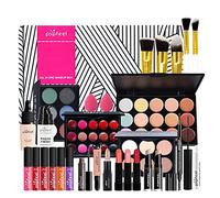 MKNZOME Coffret Maquillage 26 Pcs - Kit Professionnel Femme avec Trousse, Palettes, Fard à Paupières, Brillant à Lèvres - Cadeau d'Anniversaire et Noël
